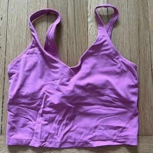 Lululemon Athletica Pink Crop Top with Adjustable Straps